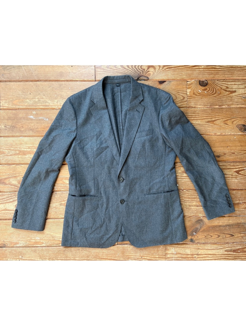 J.Crew Ludlow Slim Blazer 42R Gray Moon British Cloth Wool Cotton Sport Coat